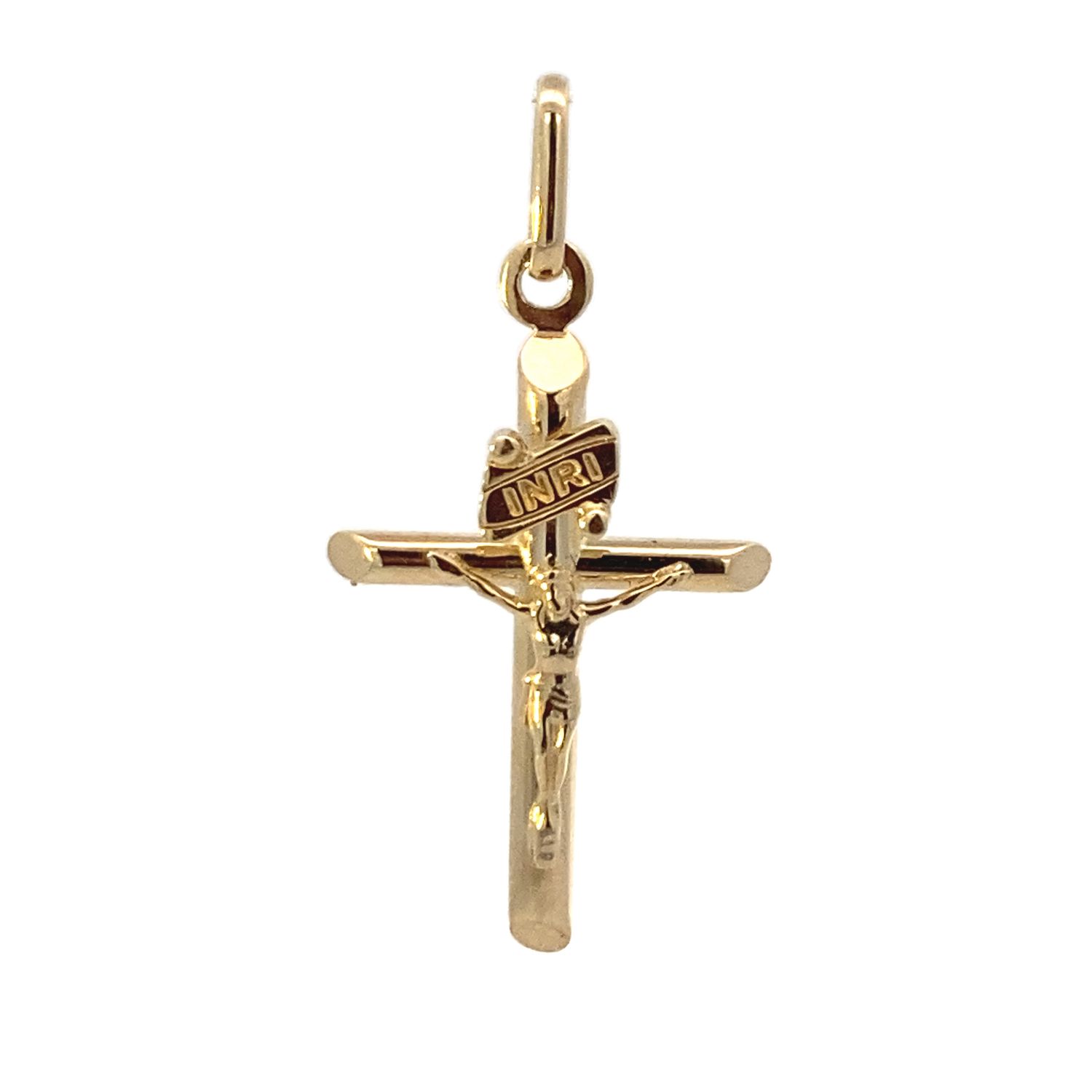 DIJE COMBINADO CRUCIFIJO CON CRISTO 14K 1.5GR
