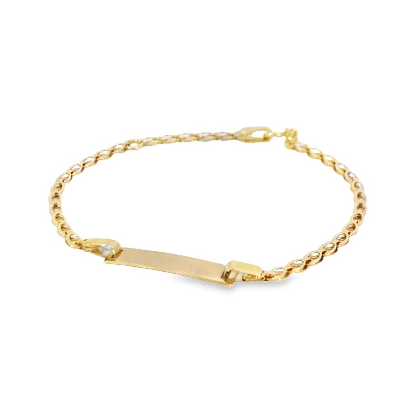 BRAZALETE ORO AMARILLO PERLA ROSARIO 14K