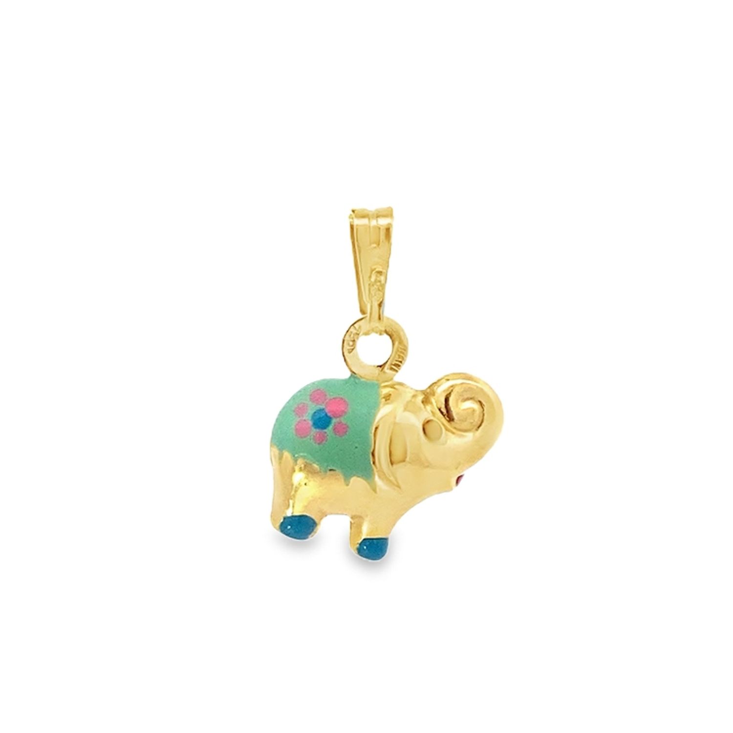 DIJE ORO AMARILLO ELEFANTE COLORES 18K