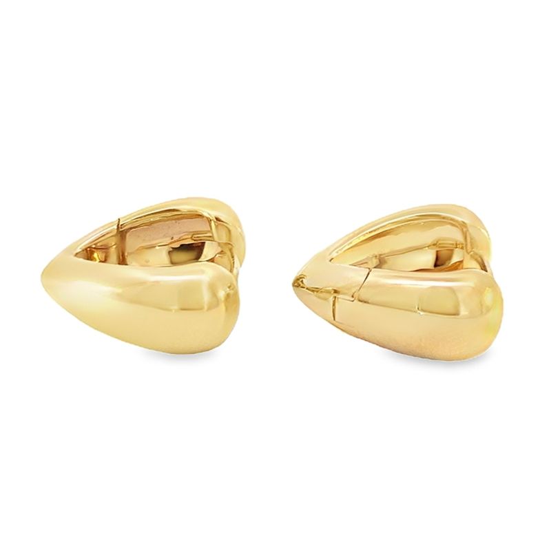ARETES ORO AMARILLO ARGOLLAS TRIANGULAR LISA 14K