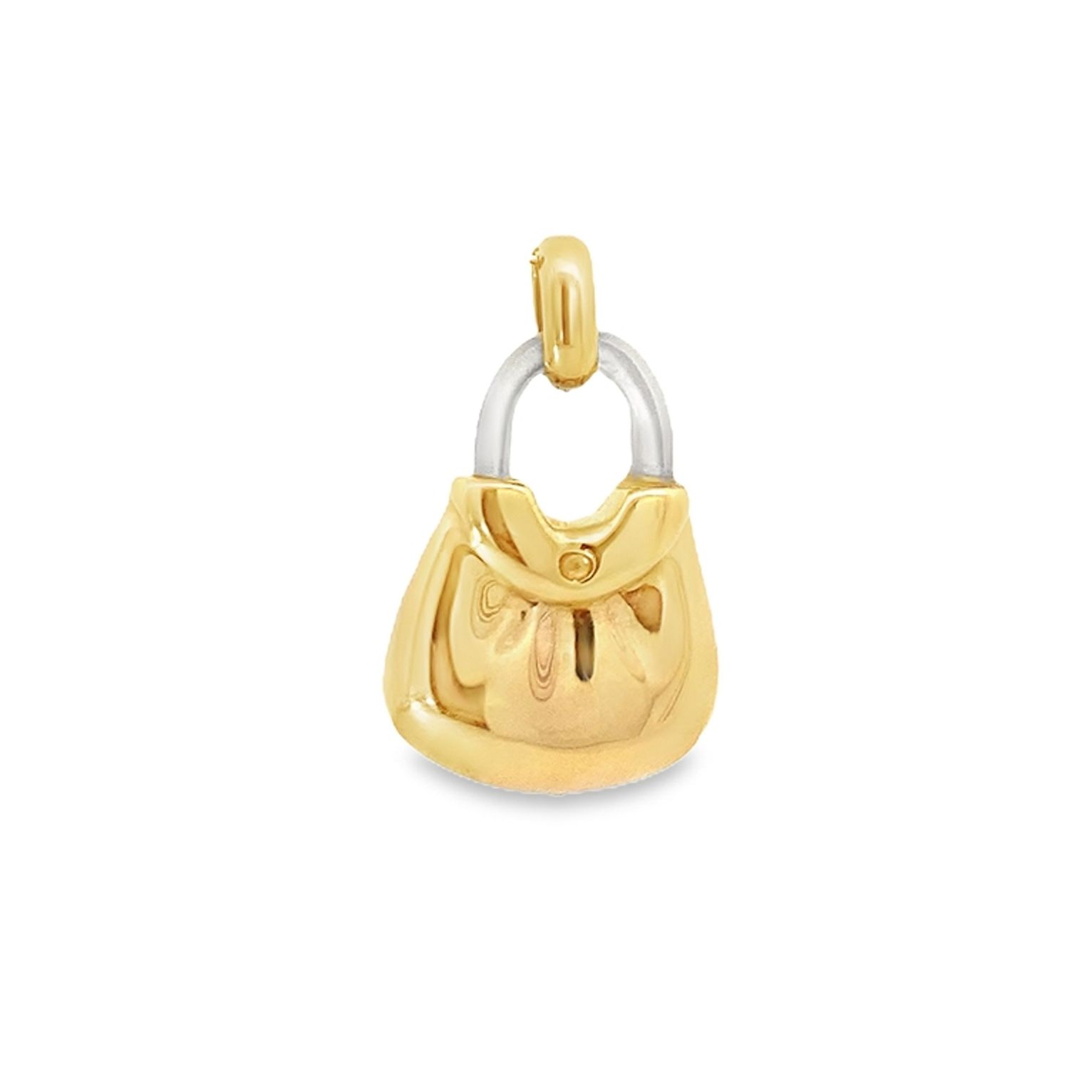 DIJE ORO AMARILLO CARTERA LISO MADRE PERLA 14K