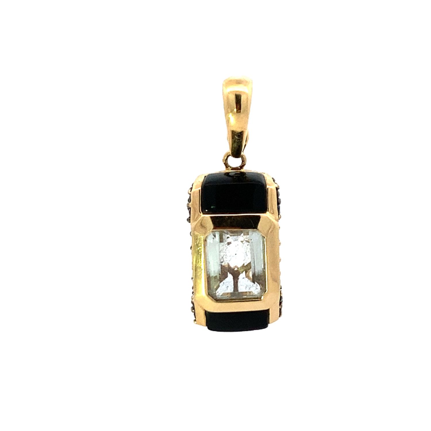 DIJE ORO AMARILLO AGUAMARINA ONIX SAFIRO AZUL 14K
