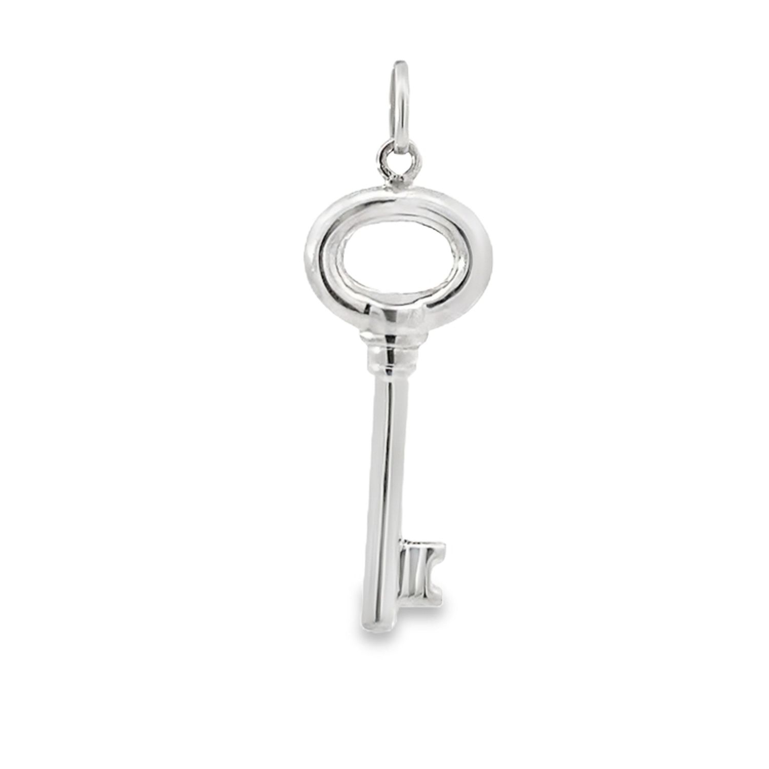 DIJE ORO BLANCO LLAVE LISA 14K