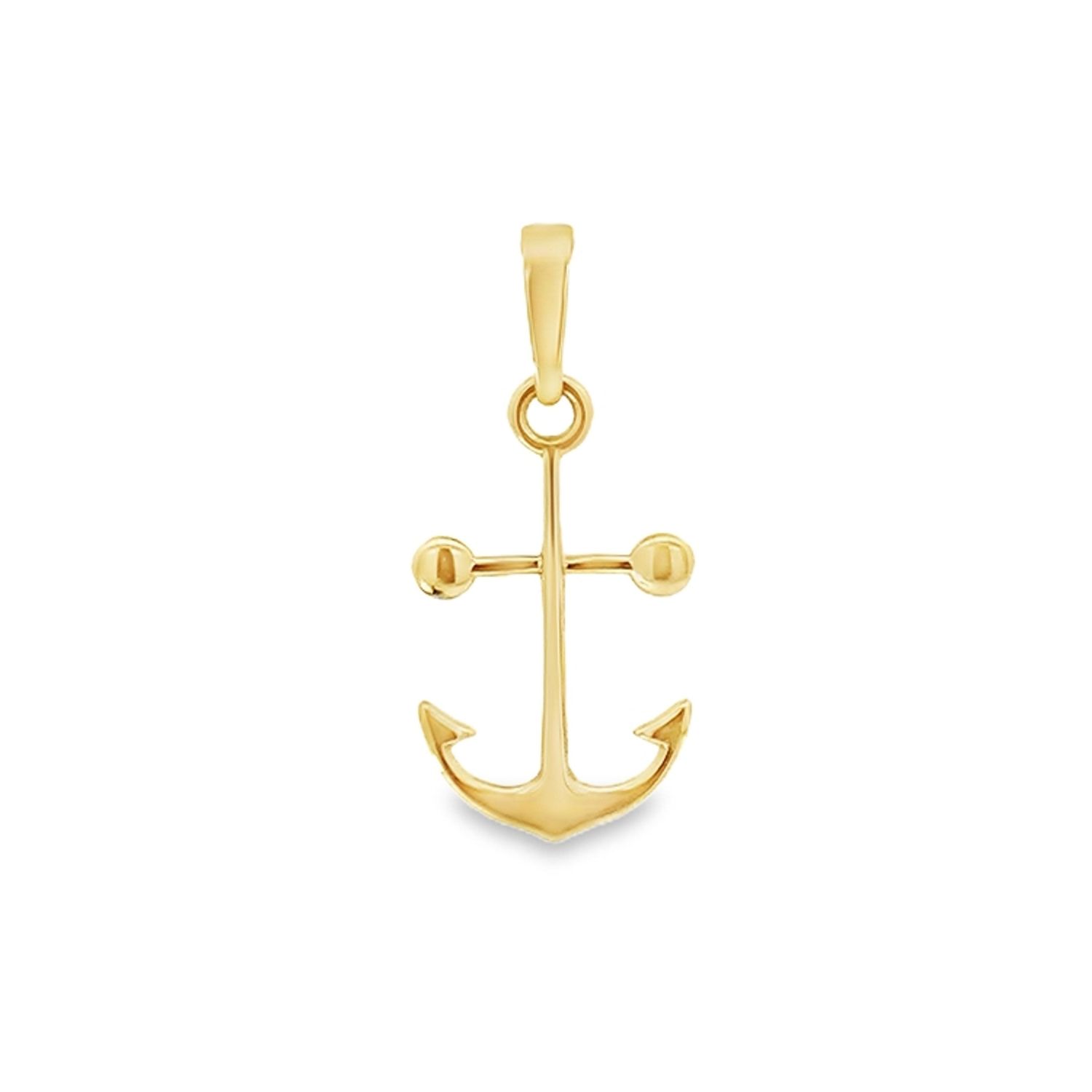 DIJE A ANCLA LISA MEDIANA 14K