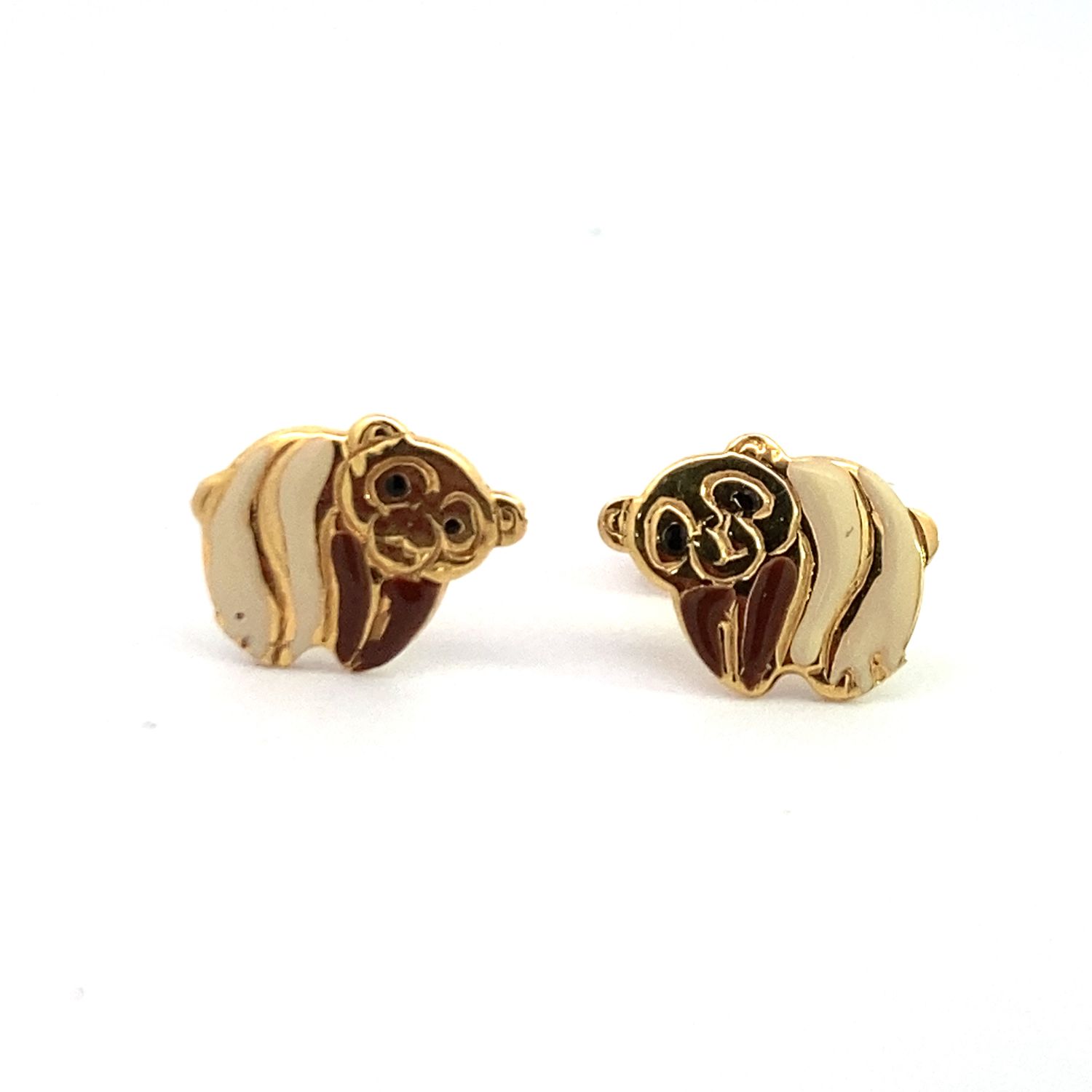 ARETES AMARILLO BUHO 14K