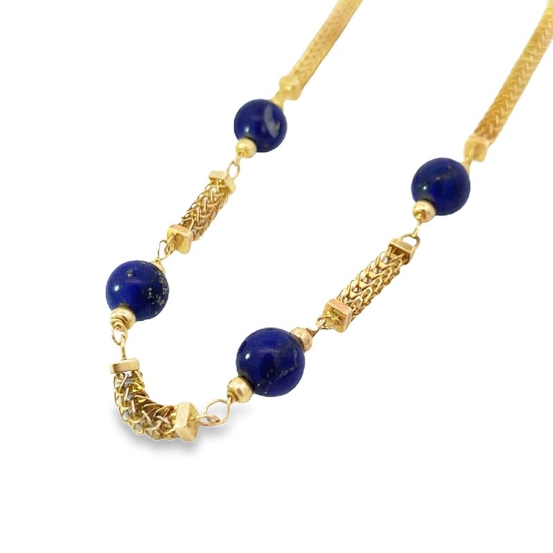 GARGANTILLA ORO AMARILLO LAPILAPSULI LARGO 14K