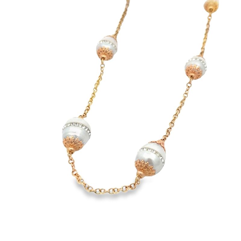 COLLAR ORO ROSADO SUNDAY COLLECTION PERLA 18K