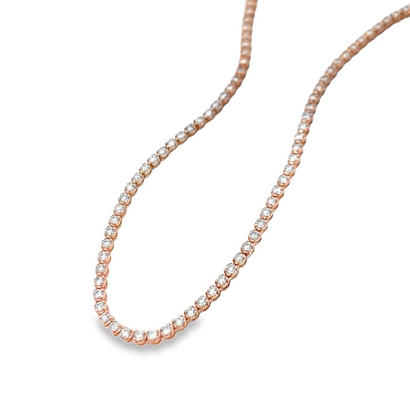 CHOKER ORO ROSADO DIAMANTES 1.75CT 14K