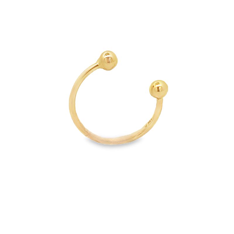 ANILLO ORO AMARILLO ABIERTO 2 BOLAS 14K