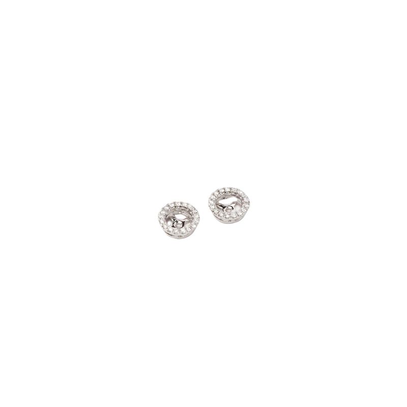 EAR JACKET DIMANTES ORO BLANCO  14K