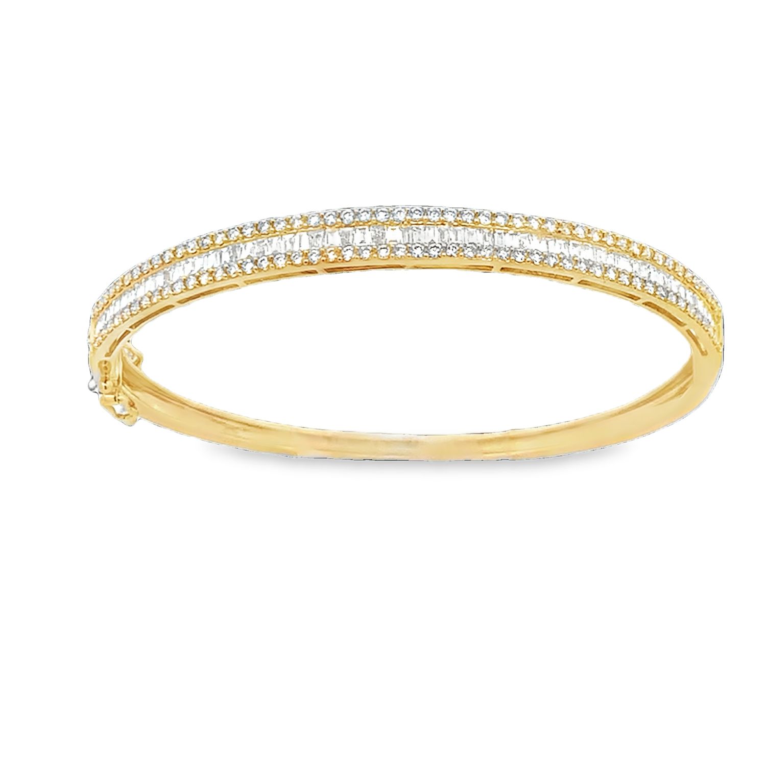 PULSA ORO A/B DIAMANTES PAVET BAGUET 18K D.90 D.75