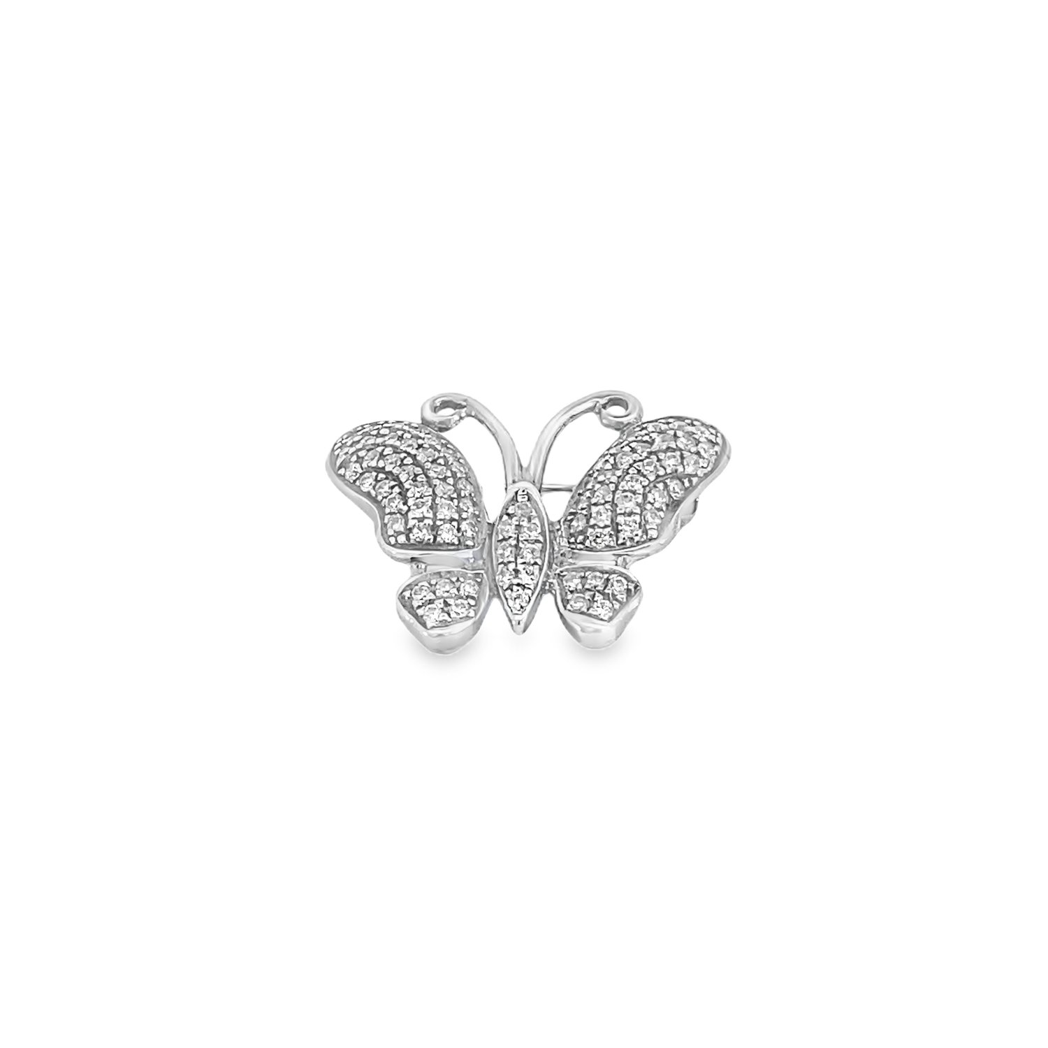 BROCHE PLATA CIRCONIA MARIPOSA