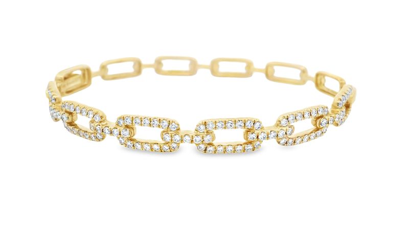 PULSA ORO AMARILLO DIAMANTES CUADRADO 14K