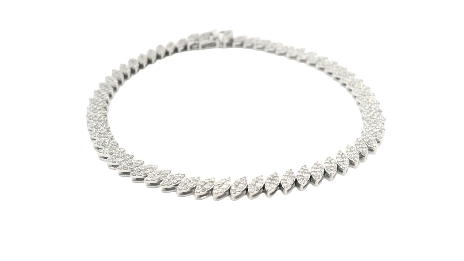 BRAZALETE ORO AMARILLO/BLANCO DIAMANTES TENNIS 14K