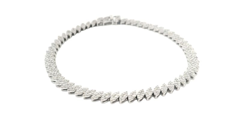BRAZALETE ORO AMARILLO/BLANCO DIAMANTES TENNIS 14K