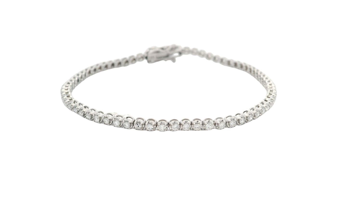 BRAZALETE ORO BLANCO  DIAMATES PAVET D1.45 14K