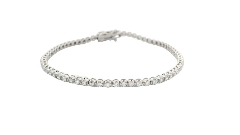 BRAZALETE ORO BLANCO  DIAMATES PAVET D1.45 14K