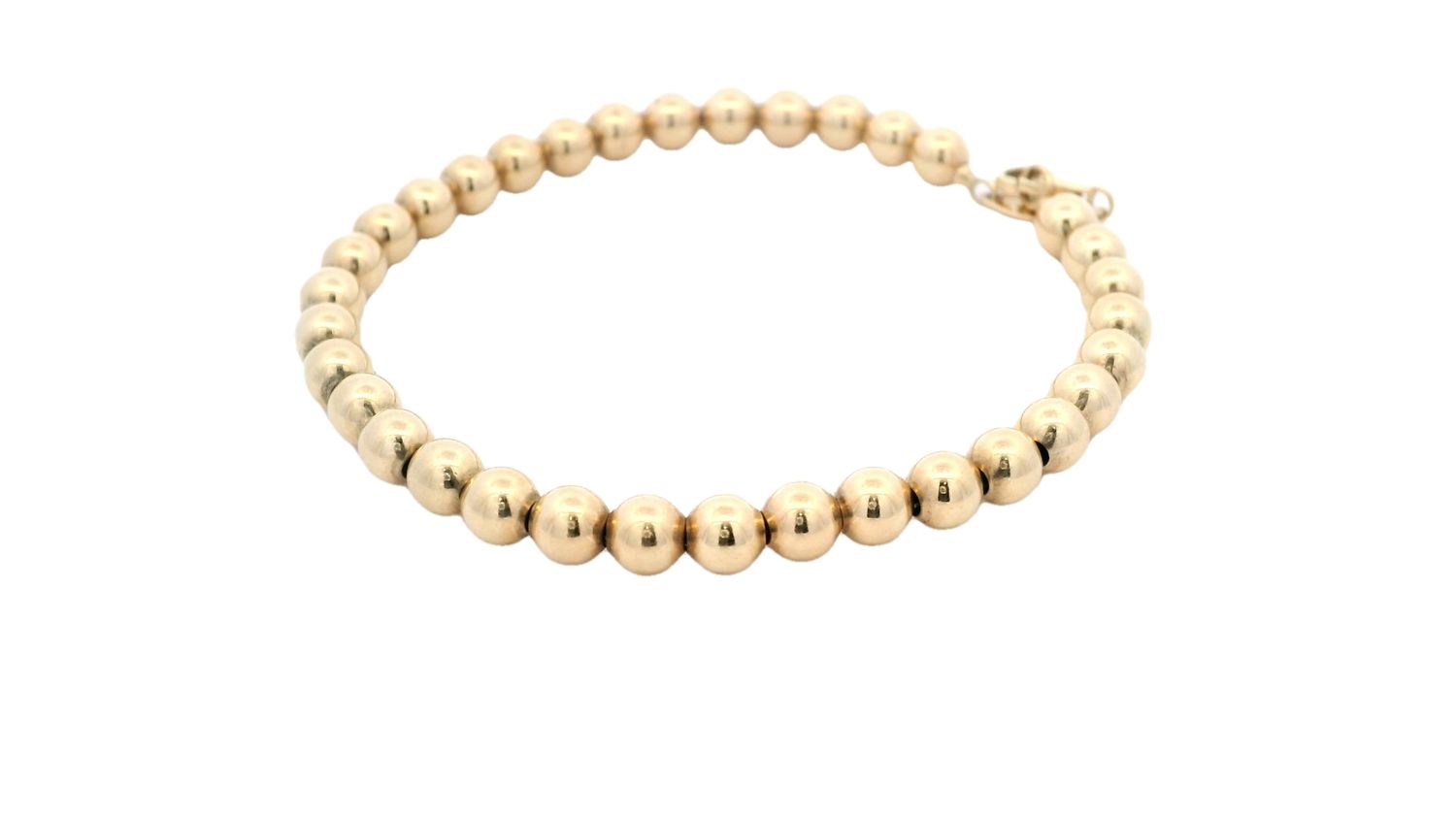 BRAZALETE ORO AMARILLO BOLITAS 14K