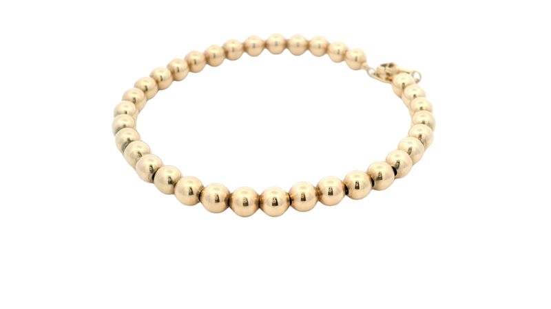 BRAZALETE ORO AMARILLO BOLITAS 14K