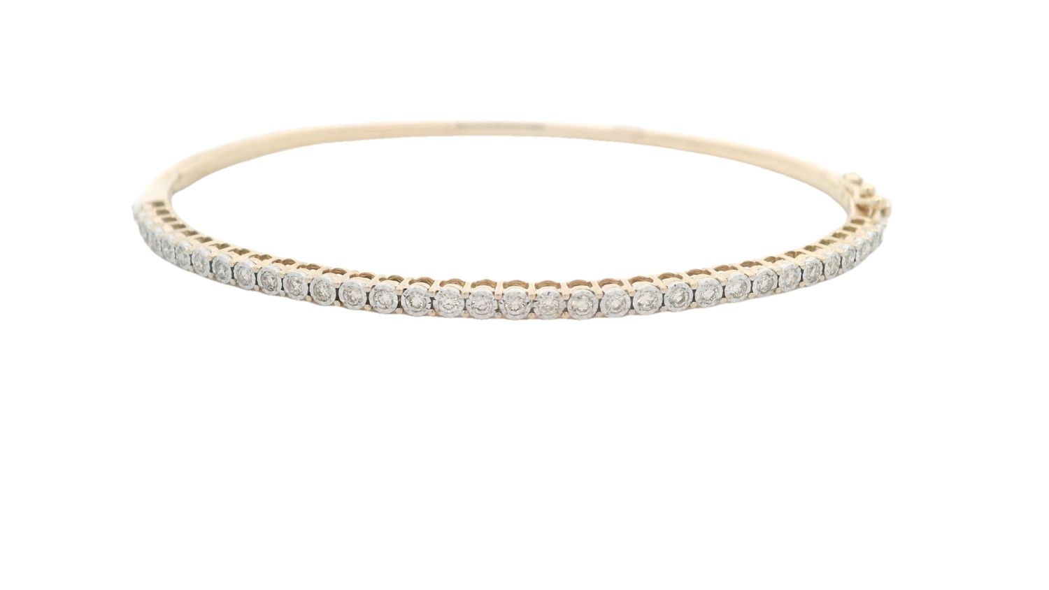 PULSERA  ORO AMARILLO /BLANCO DIAMANTES 14K