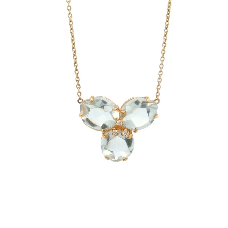 CADENA ORO AMARILLO MAGNOLIA PRAZOLITA GRANDE 18K
