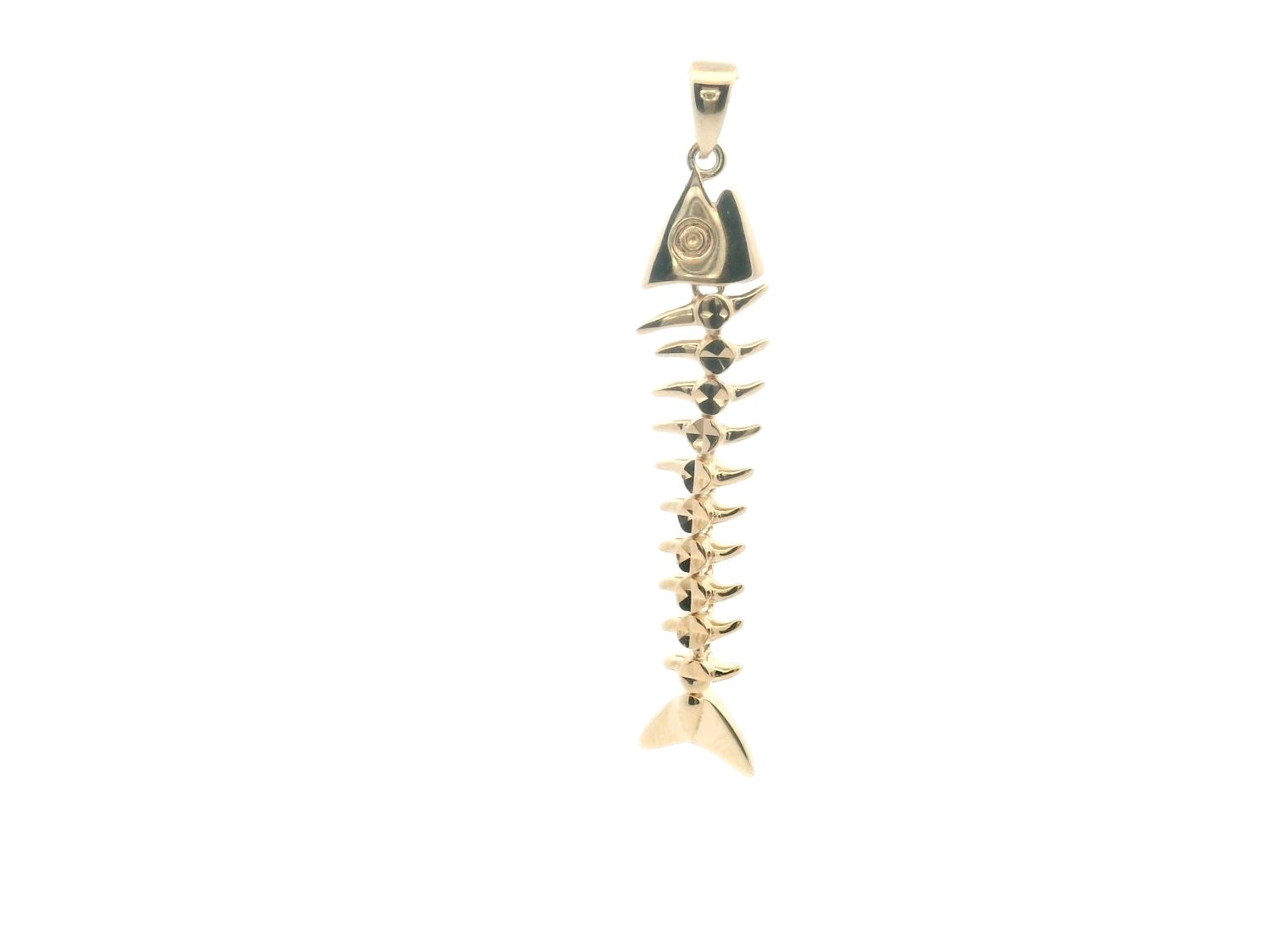 DIJE ORO AMARILLO SILUETA PEZ MEDIANO 14K