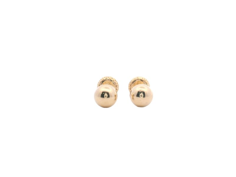 ARETES ORO AMARILLO  MEDIA LUNA LISA 14K