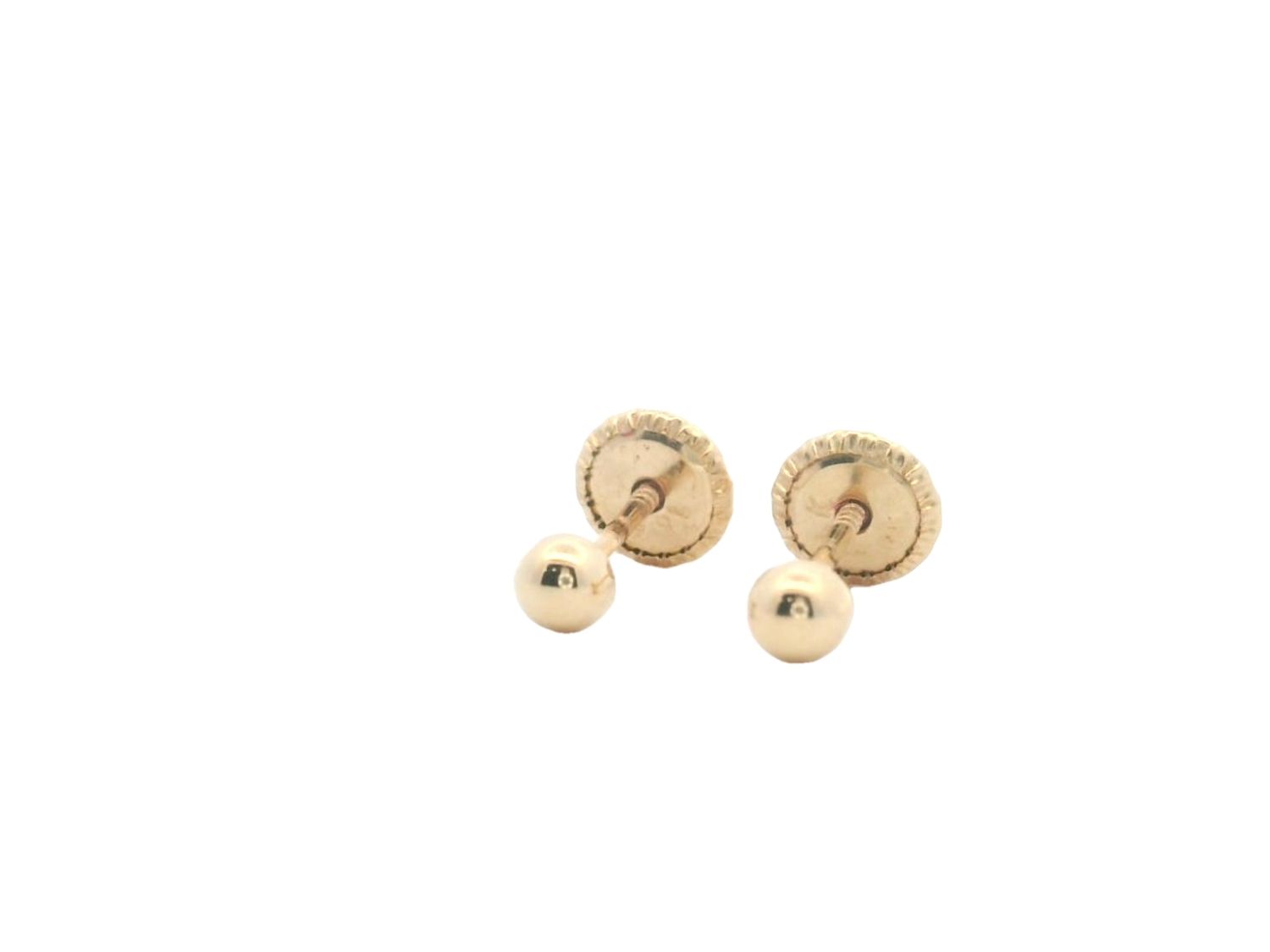 ARETES ORO AMARILLO  BOLA LISA MINI 14K