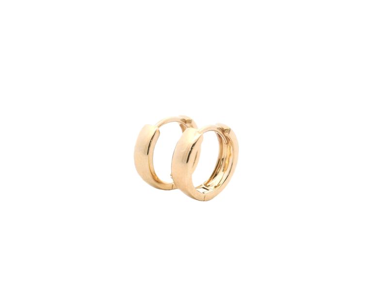 ARETES  ORO AMARILLO  HOGGIES LISO 12MM 14K