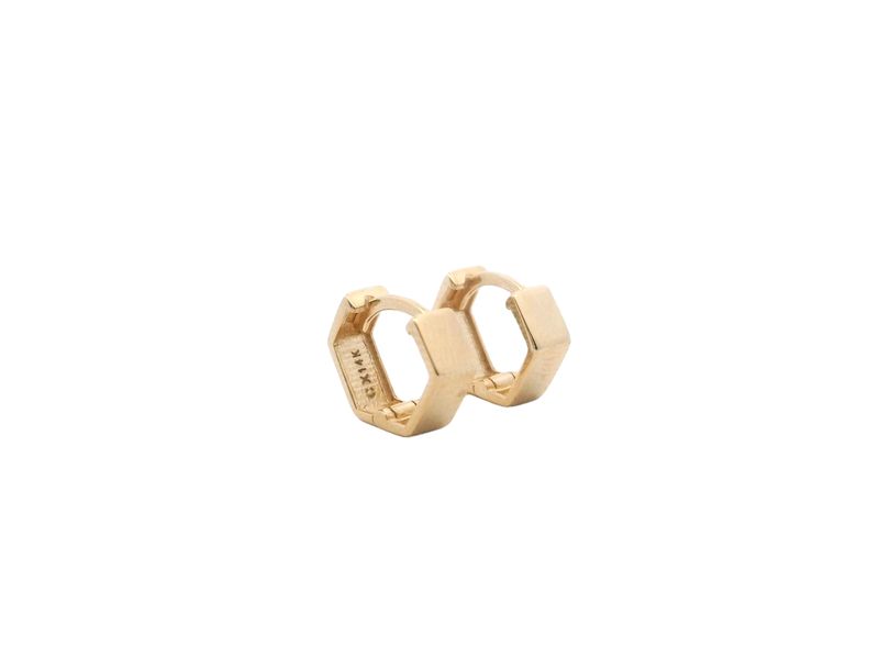 ARETES  ORO AMARILLO  HOGGUIES CON DISEÑO 14K