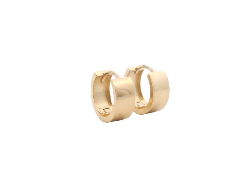 ARETES  ORO AMARILLO  HOGGUIES LISO MEDIANO 14K