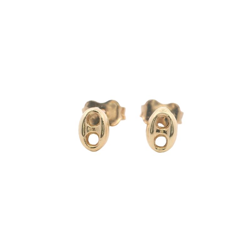 ARETES  ORO AMARILLO  DORMILONA DISEÑO GUCCI MINI 14K