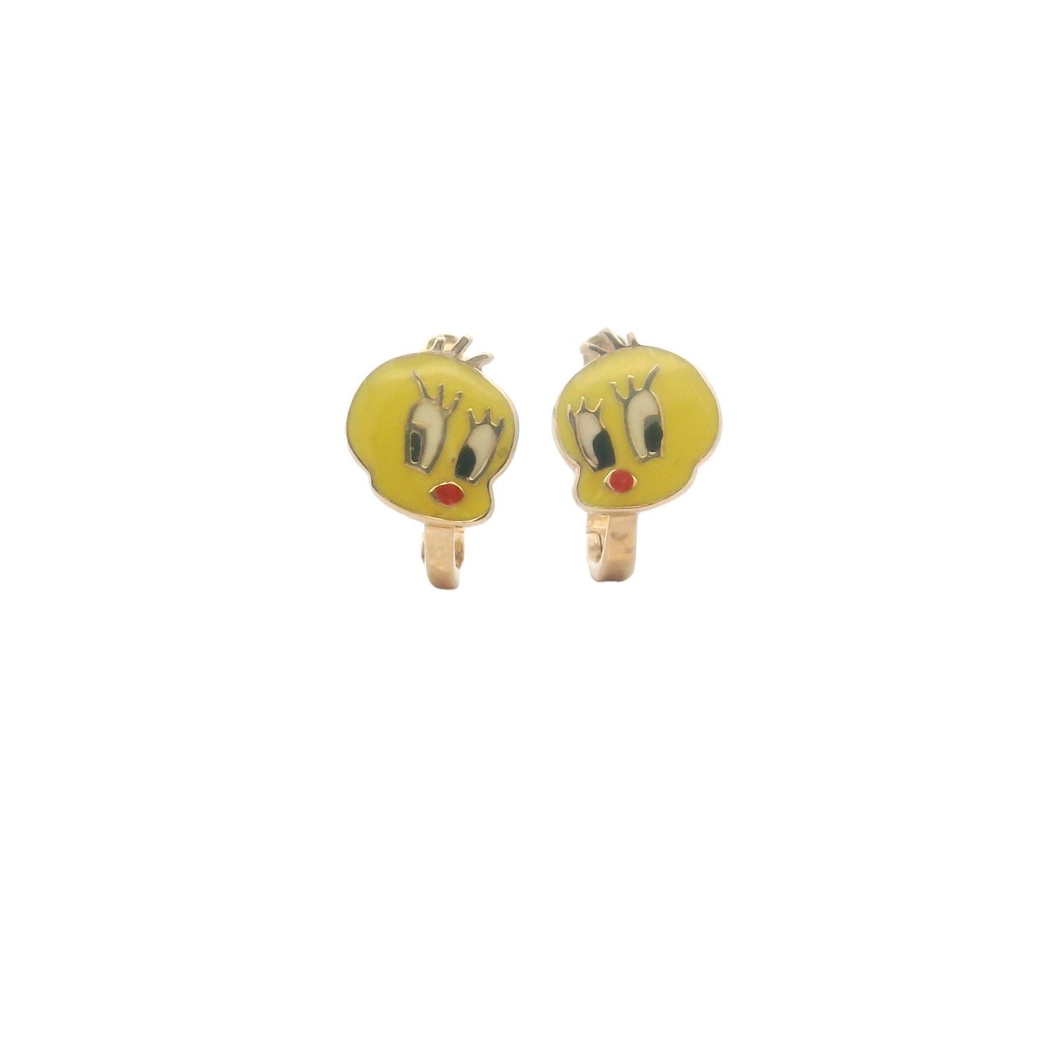 ARETES ORO AMARILLO ARGOLLA PIOLIN 14K