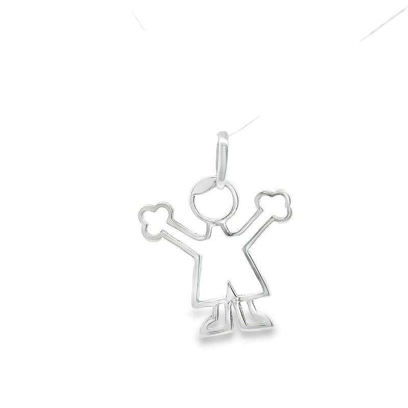DIJE ORO BLANCO  LISO 18K