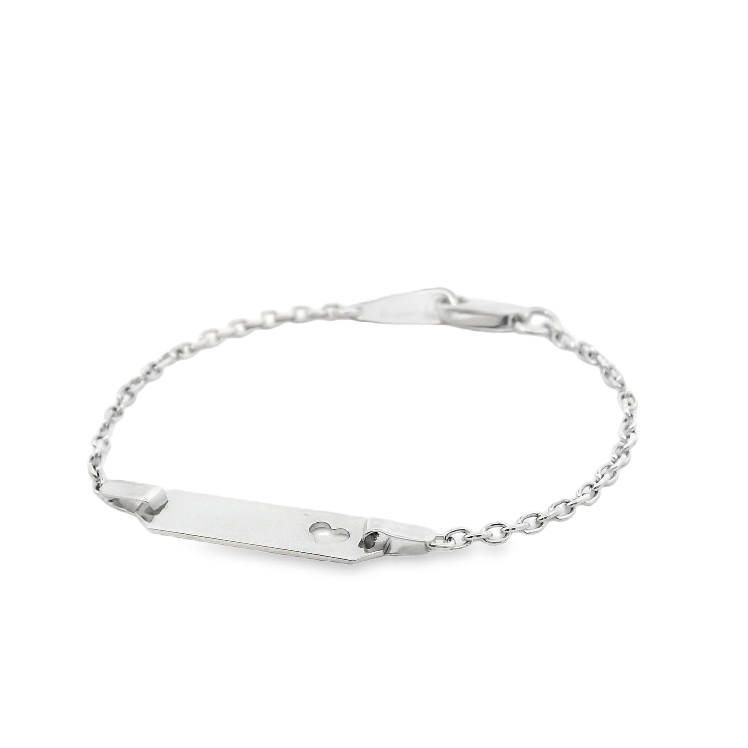 BRAZALETE B CON PLACA CORAZON 2.4G 18K