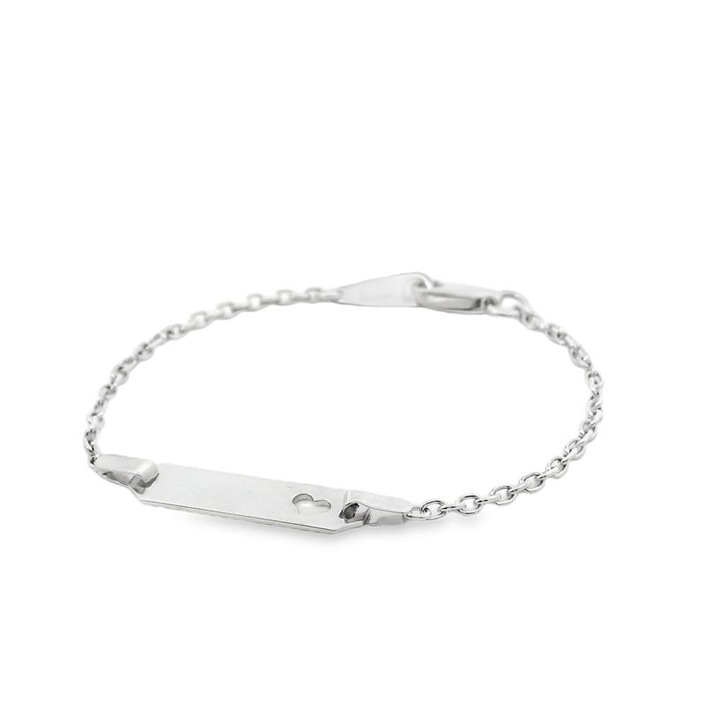 BRAZALETE B CON PLACA CORAZON 2.4G 18K