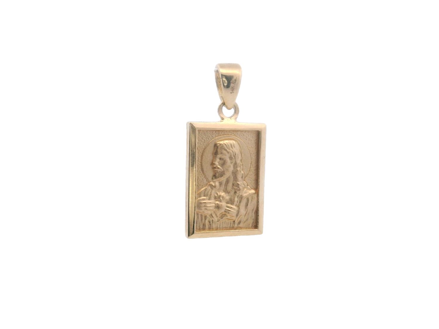 DIJE  ORO AMARILLO  MEDALLA ESCAPULARIO 14K
