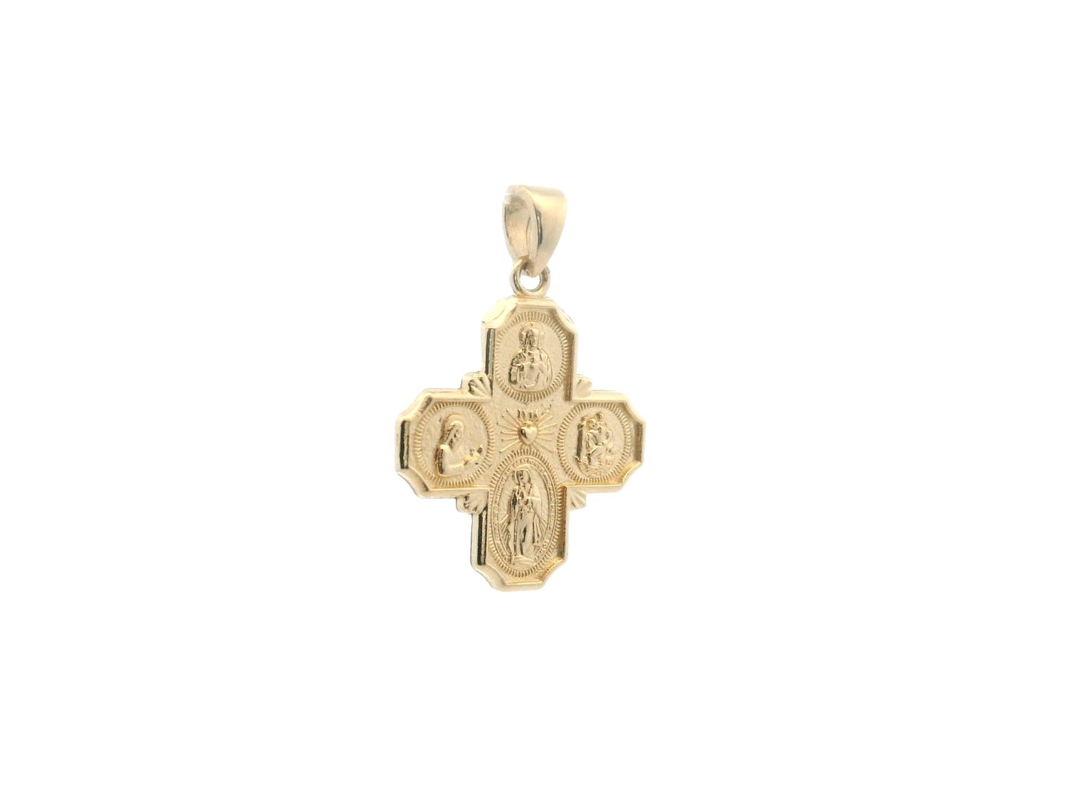 DIJE  ORO AMARILLO CRUZ  VARIAS VIRGENES 14K