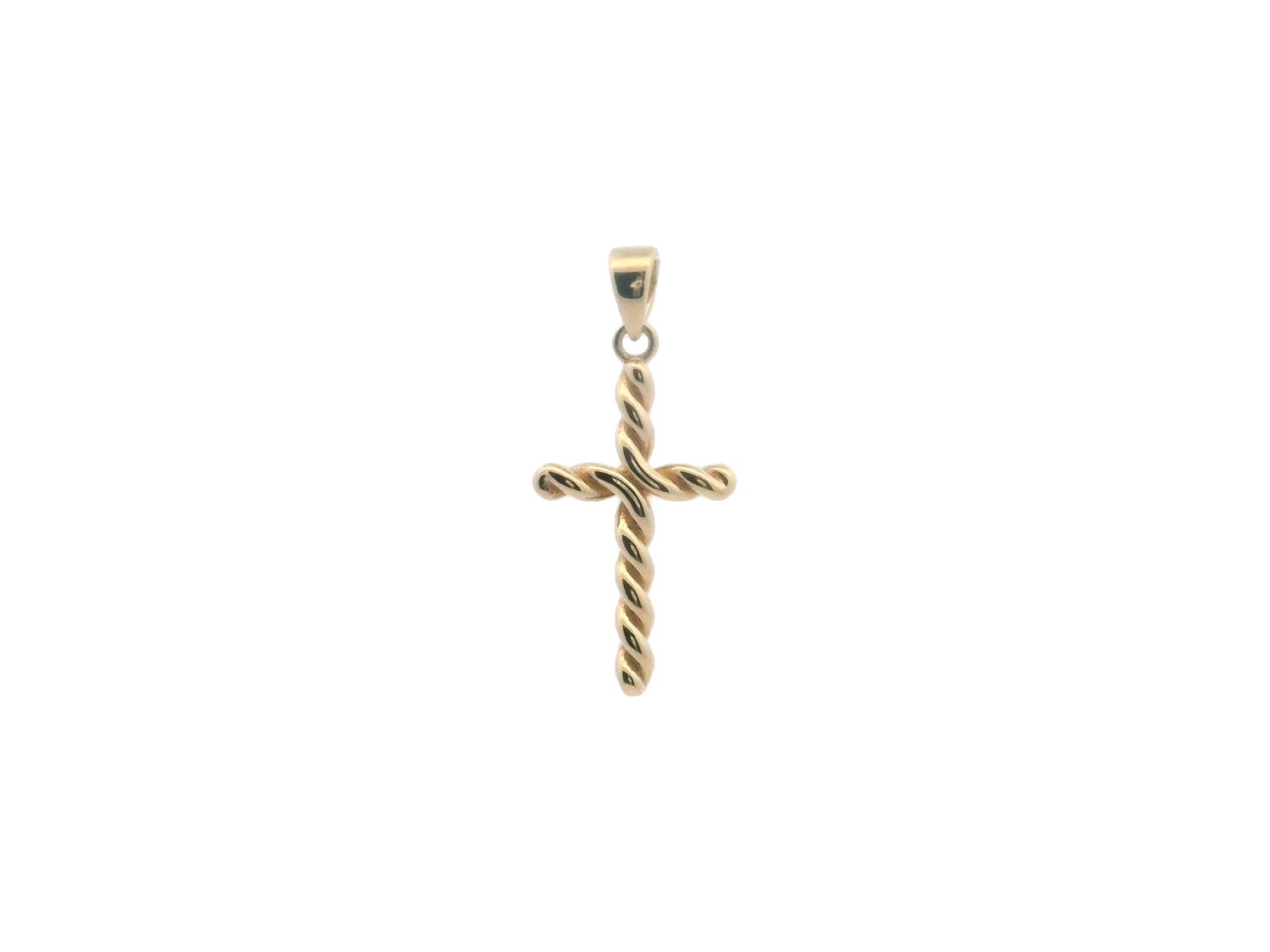 DIJE ORO AMARILLO CRUCIFIJO DISEÑO PEQUEÑO 14K