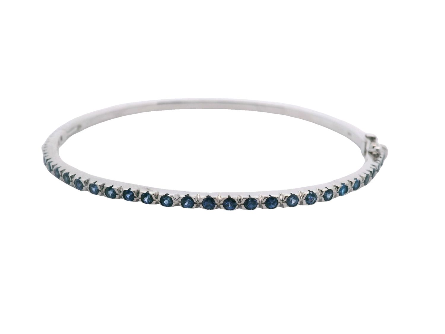 PULSA  ORO BLANCO  ZAFIRO 14K