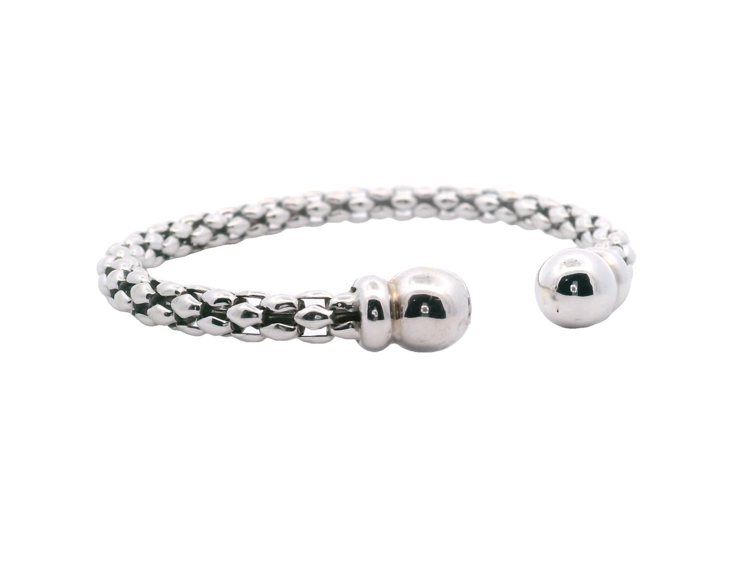 PULSA  ORO BLANCO  DISEÑO FOPE BOLA 18K