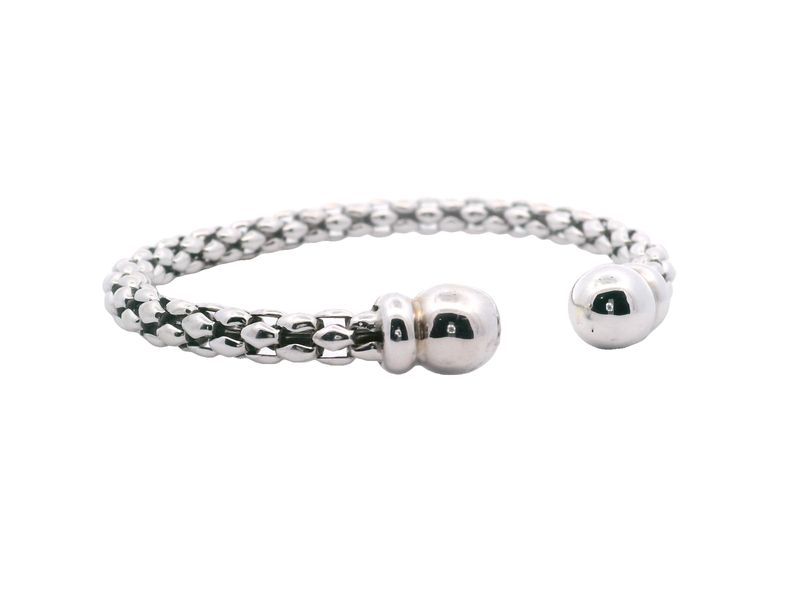 PULSA  ORO BLANCO  DISEÑO FOPE BOLA 18K