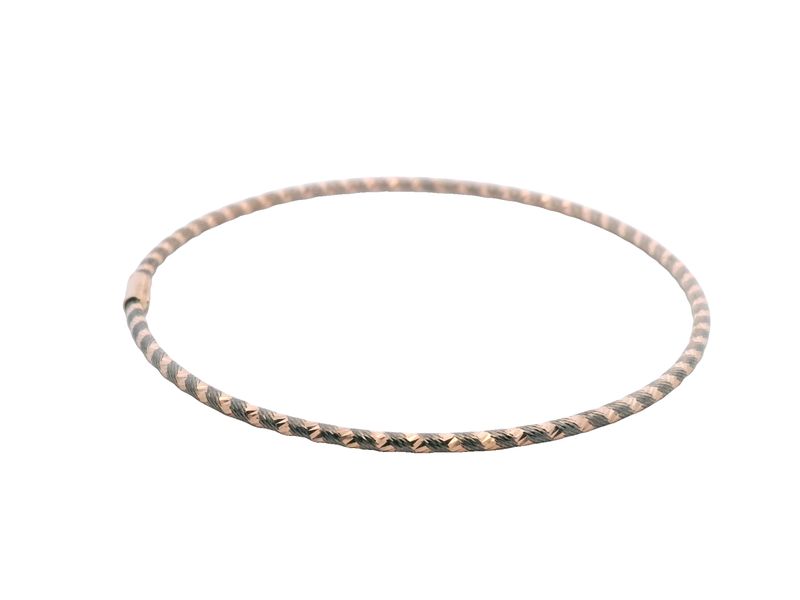 PULSA  ORO ROSADO ADIAMANTADA CON RODIUM NEGRO 14K