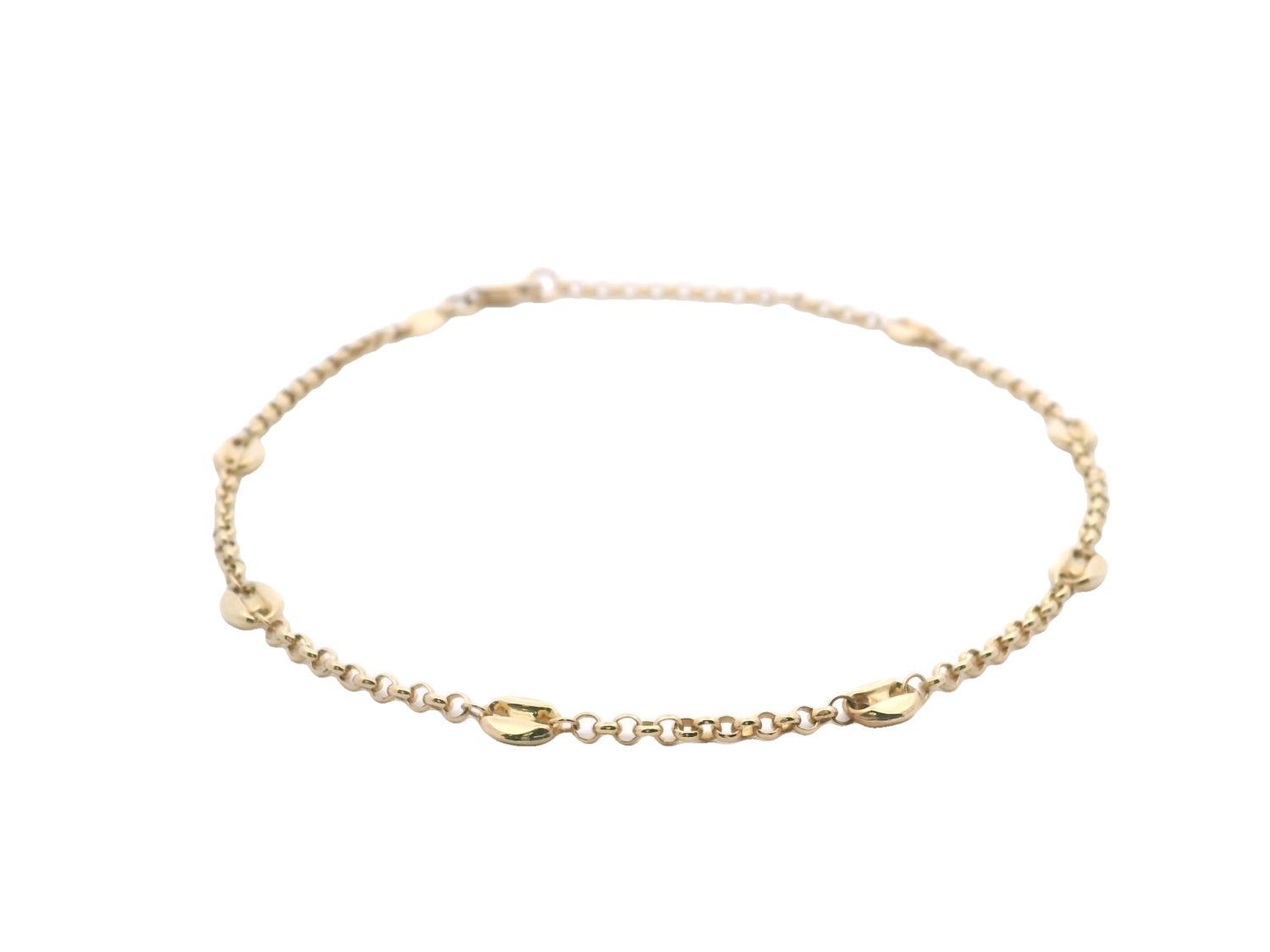 BRAZALETE  DE PIE ORO AMARILLO DISEÑO GUCCI  14K