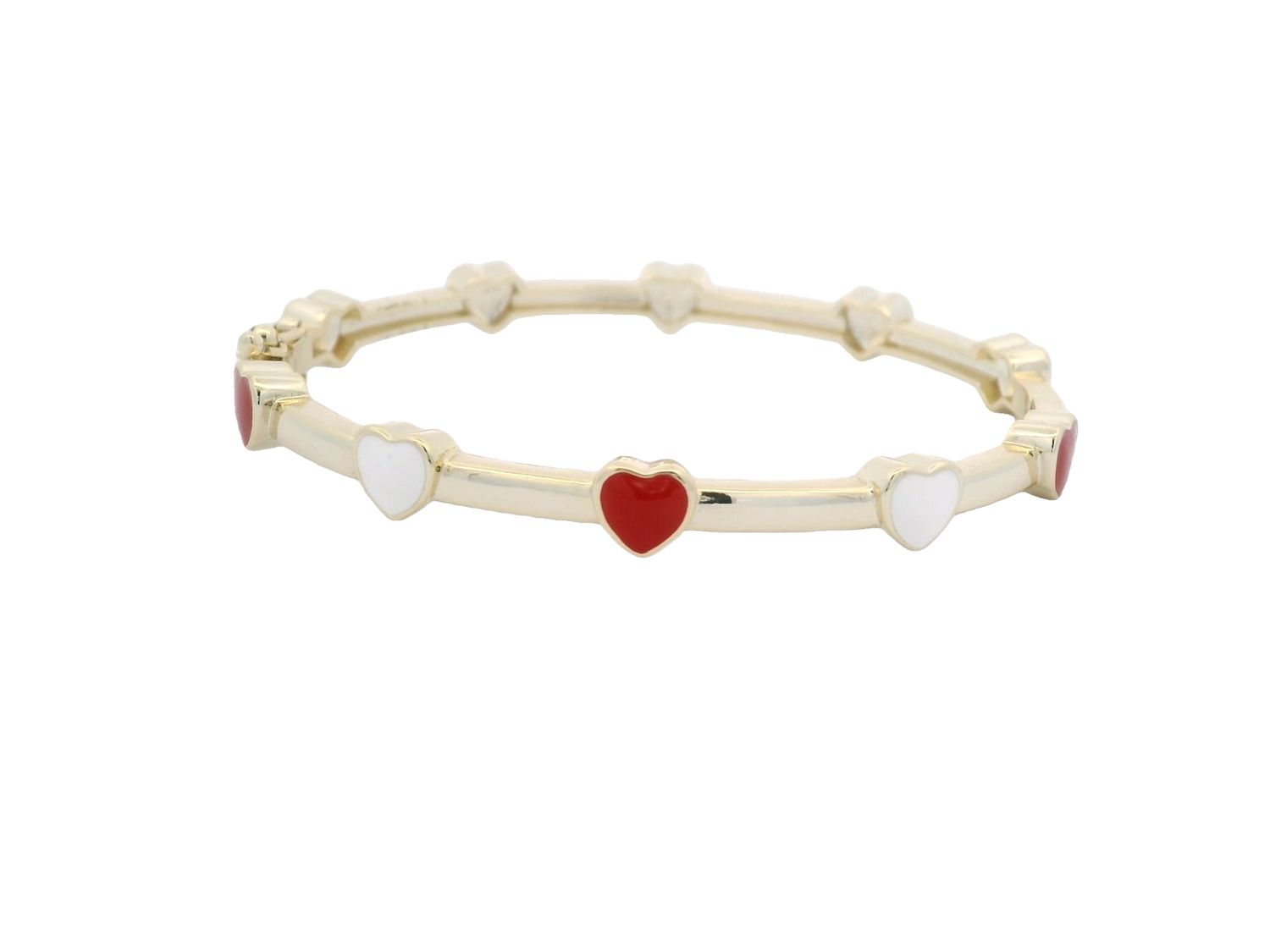 PULSA PLATA AMARILLA CORAZON COLORES NIÑA