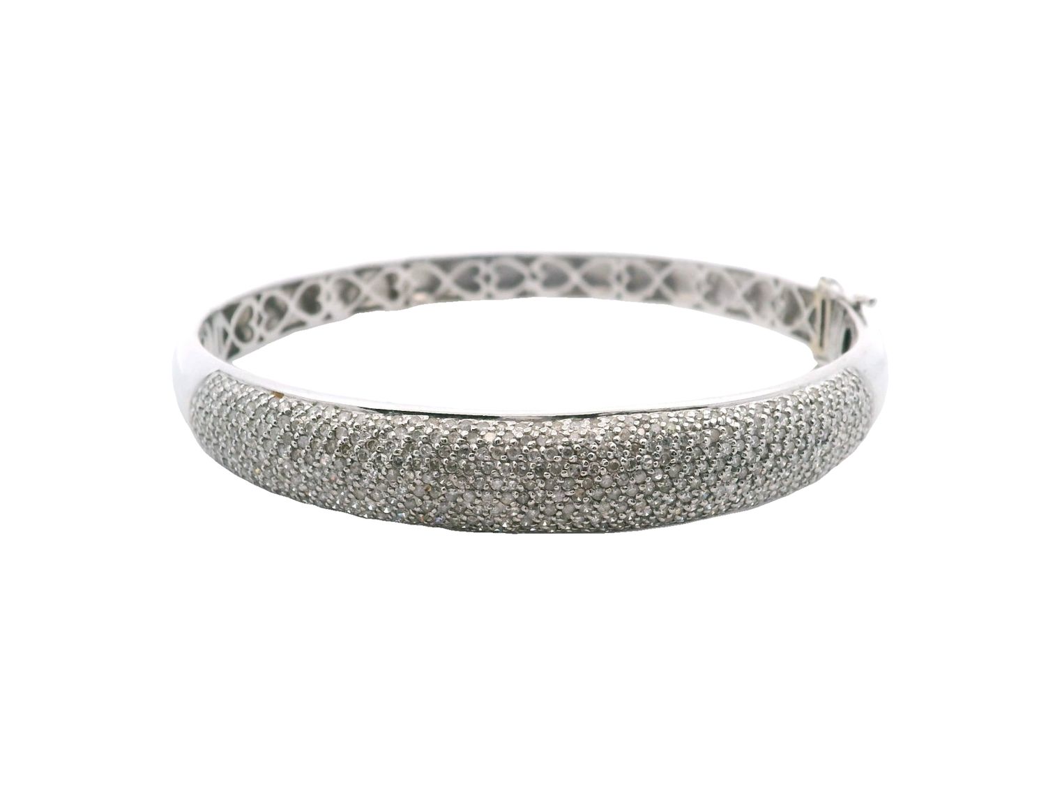 PULSERA ORO BLANCO DIAMANTES PAVET 14K D2.43 14K