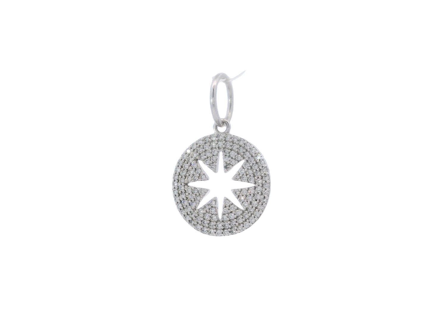 DIJE ORO BLANCO DIAMANTES 14K  0.42CT