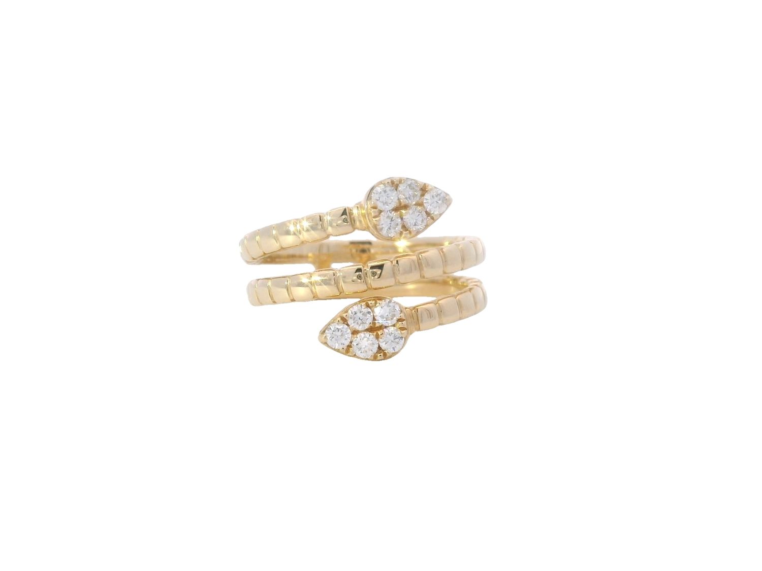 ANILLO ORO AMARILLO DIAMANTES DISEÑO SERPIENTE D.33 14K