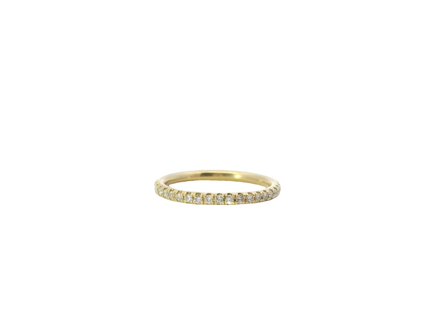 ANILLO ORO AMARILLO BANDA DIAMANTES 14K 0.27CT