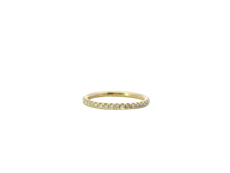 ANILLO ORO AMARILLO BANDA DIAMANTES 14K 0.27CT